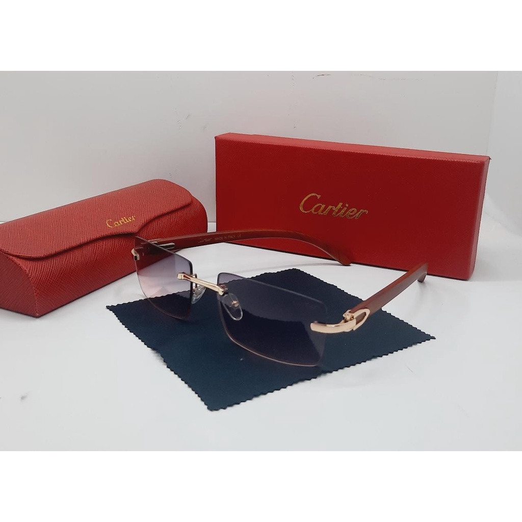 Jual Kacamata Sunglasses Pria Wanita Cartier 3524012 Size 56 20