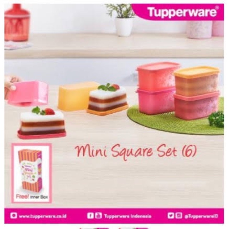 Jual TUPPERWARE MINI SQUARE SET | Shopee Indonesia