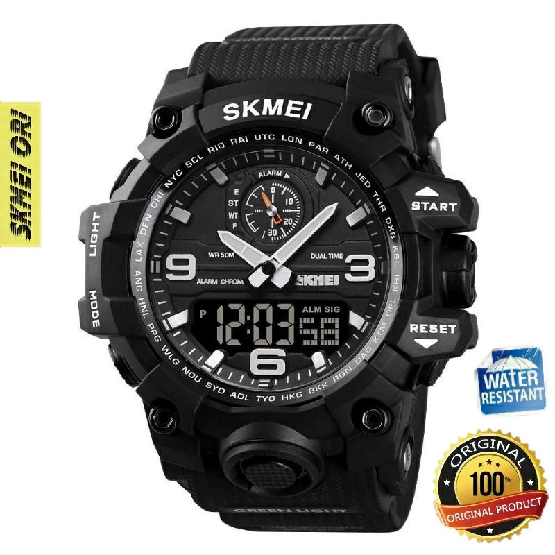 Jual Jam Tangan Digital Analog Pria Anti Air 50m Skmei 1586 Original