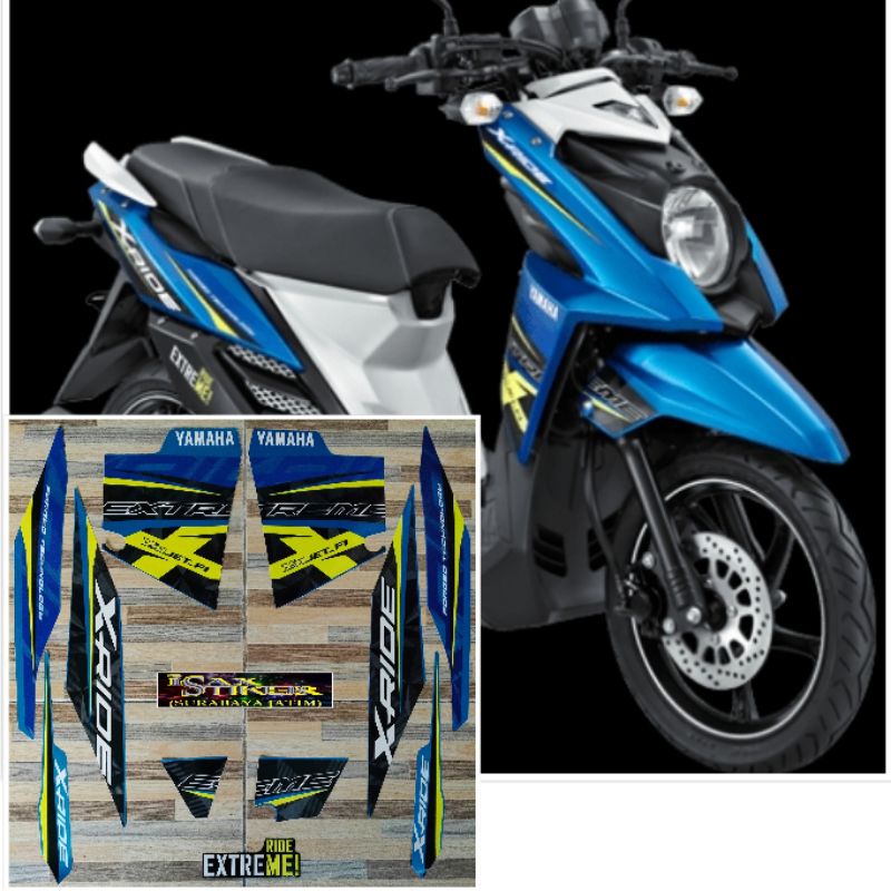 Jual striping original Yamaha X ride X-RIDE biru tahun 2016 | Shopee ...