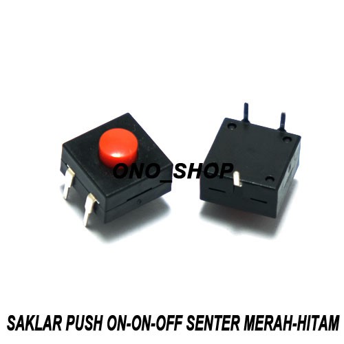 Jual Saklar Push On-On-Off Senter Merah-Hitam | Shopee Indonesia