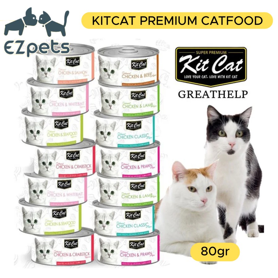 Jual Makanan Kucing Basah KitCat 80gr Premium Grain Free Wet Food ...