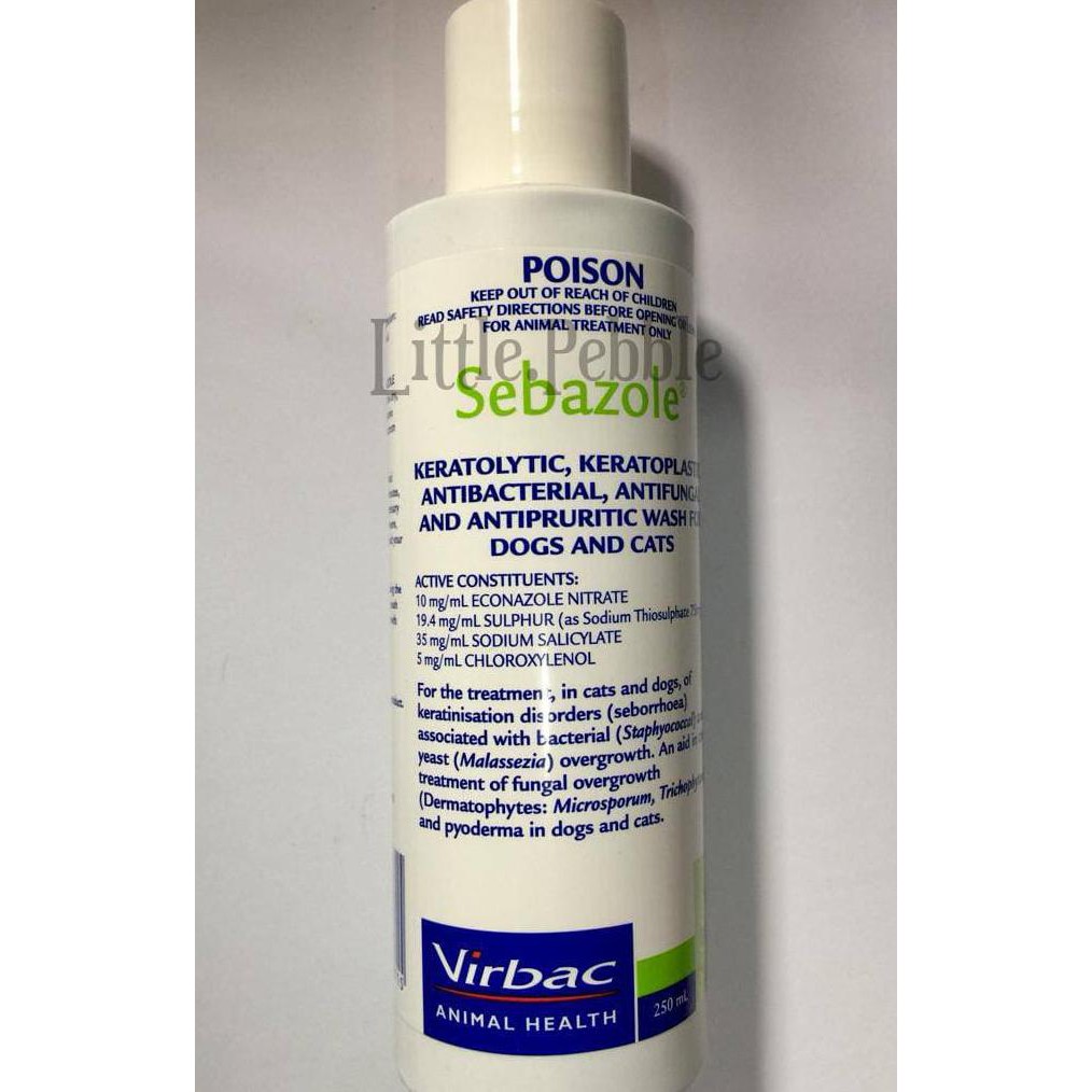 Jual virbac sebazole shampoo obat mandi sakit kulit anjing kucing 250ml ...