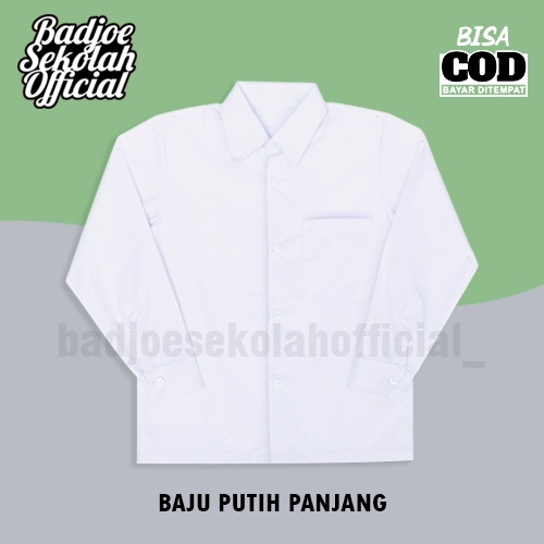 Jual Seragam Sekolah Atasan Baju Putih Polos Sd Smp Sma Smk Kemeja Lengan Panjang Shopee