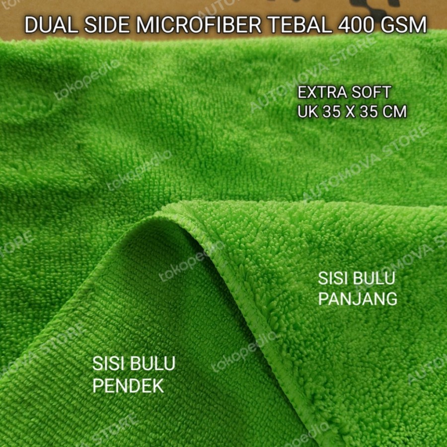 Jual Lap Microfiber Dual Side Tebal Lembut Untuk Coating & Buff ...