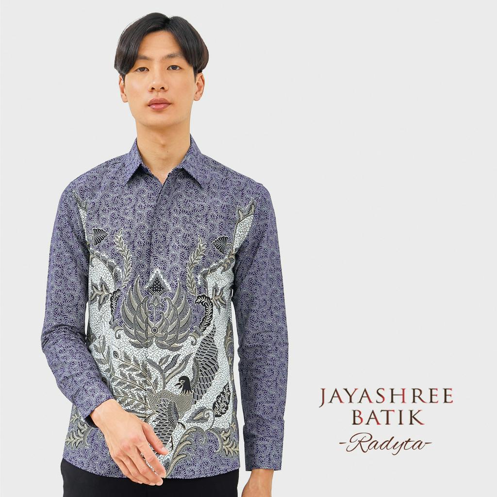 Jual Jayashree Batik Slimfit Radyta Blue Kemeja Batik Pria Lengan ...