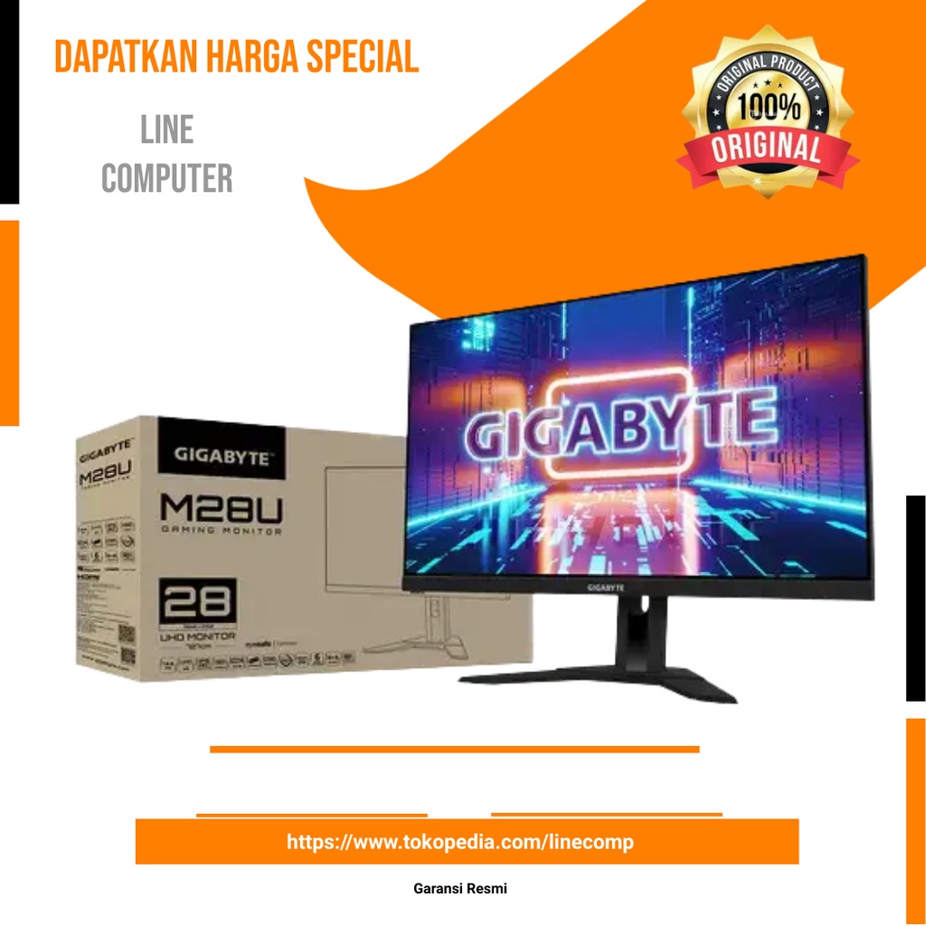 Jual Gigabyte M28U EK 28 Inch UHD 4K IPS 2160P 144Hz 1ms KVM Gaming