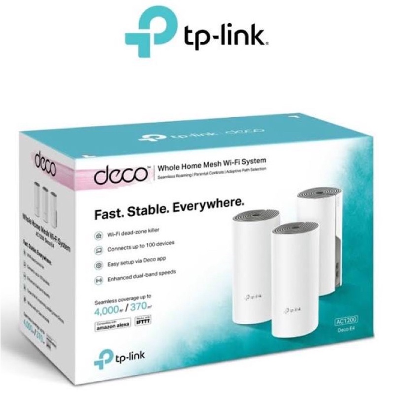 Jual TP-LINK Deco E4 1/2/3 Pack AC1200 Whole Home Mesh WiFi System ...