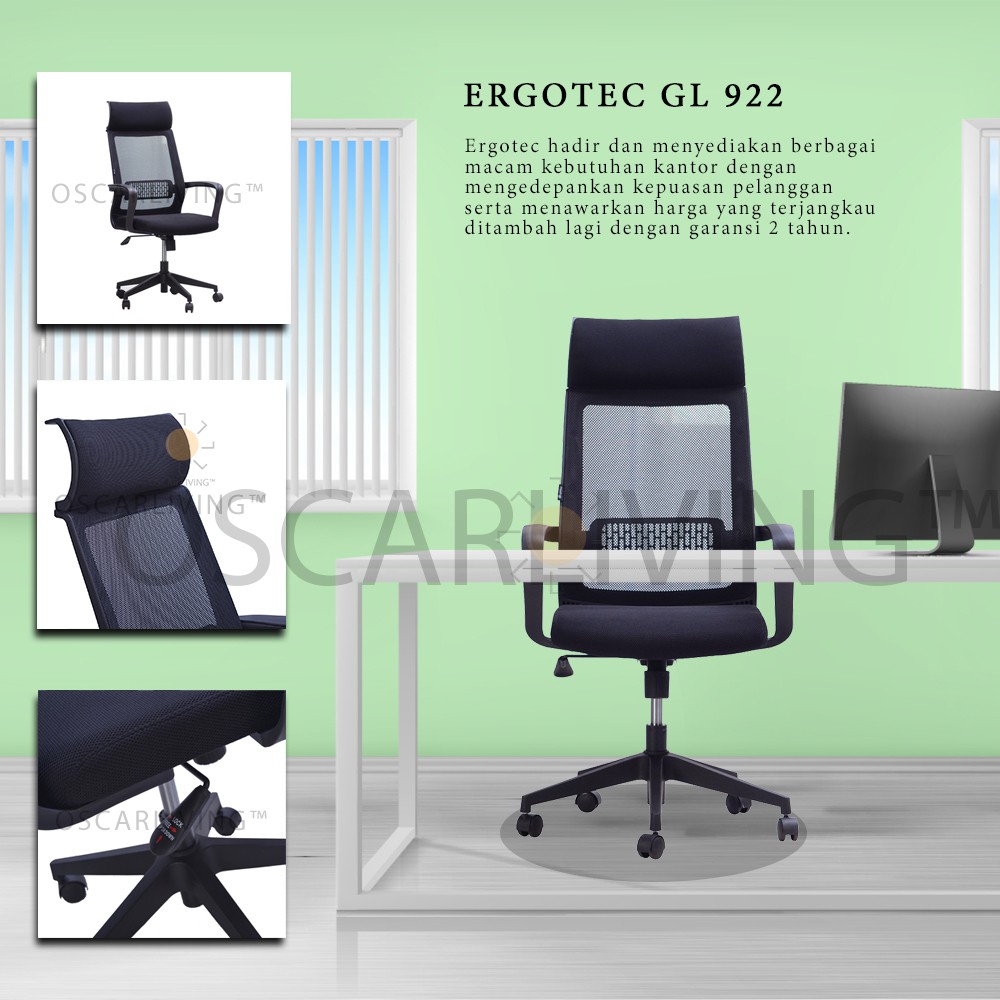 Jual Ergotec Kursi Kantor GL 922 X Kursi Kerja Manager Kursi Meeting ...