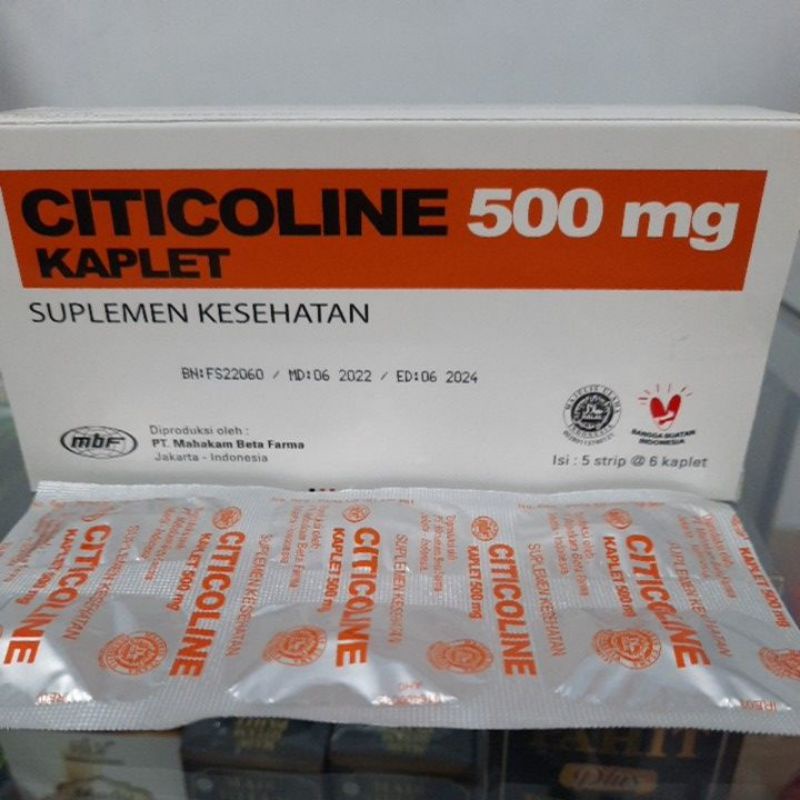 Jual CITICOLINE 500 MG MAHAKAM PERSTRIP 6 KAPLET ( SUPLEMEN MAKANAN ...