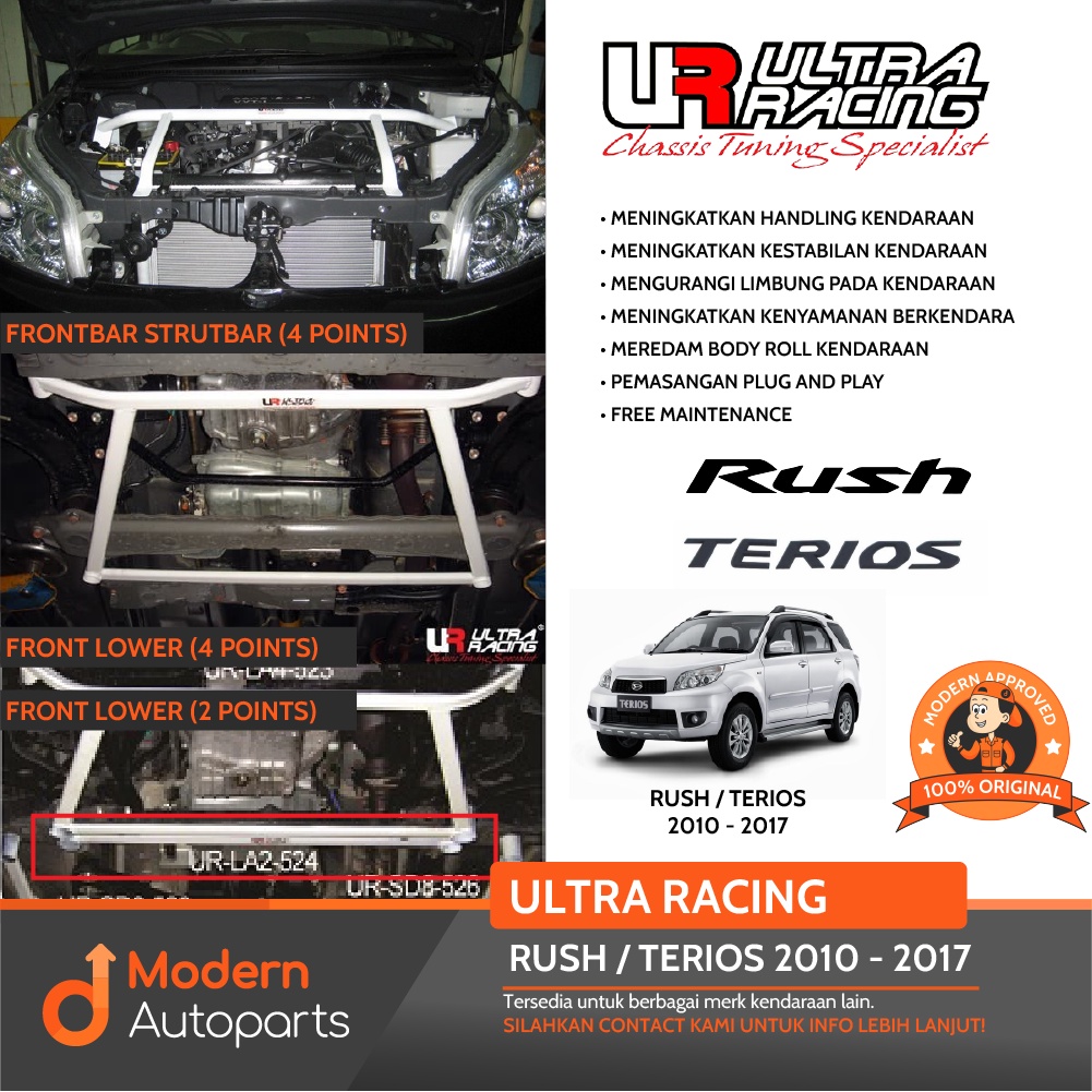 Jual PAKET Stabilizer Ultra Racing Rush Terios 2010 - 2017 1 SET ...