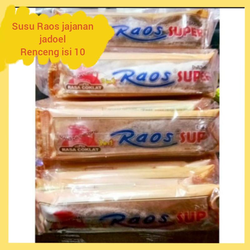 Jual Jajanan Jadul Susu Raos 3in1 renceng 10 pcs | Shopee Indonesia