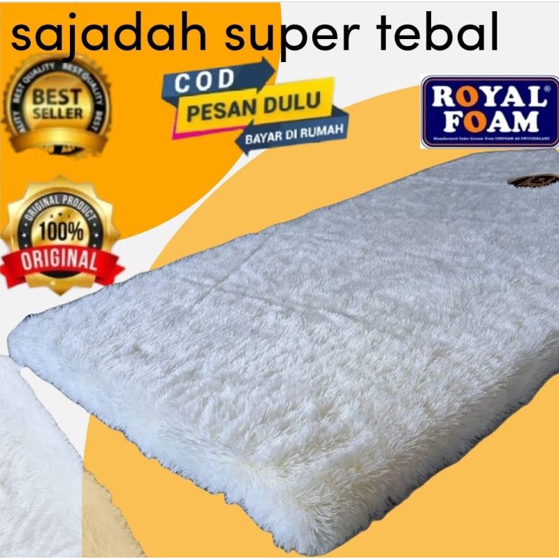 SAJADAH BULU SUPER TEBAL BUSA ROYAL FOAM  HALUS RASFUR Uk. 60X110X5-3CM BAYAR DI TEMPAT  COD
