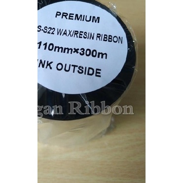 Jual 110mmX300M BARE RIBBON WAX RESIN (Face Out) Thermal Transfer ...