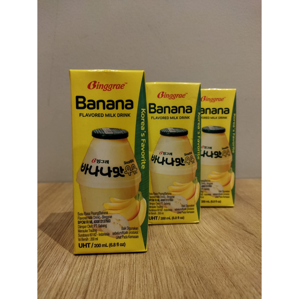 Jual Binggrae Banana Milk Susu Pisang Korea Bingrae Bingre - Banana ...