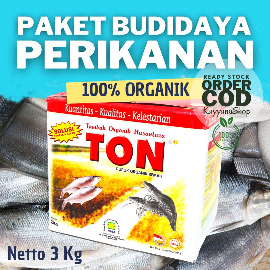 Jual Pupuk Tambak Organik Nusantara Ton Nasa Kemasan 3 Kg Pupuk