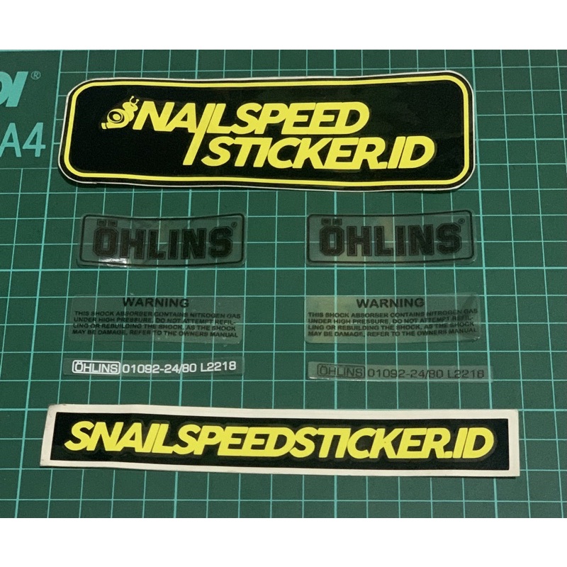 Jual sticker set shock per ohlins transparan uv | Shopee Indonesia