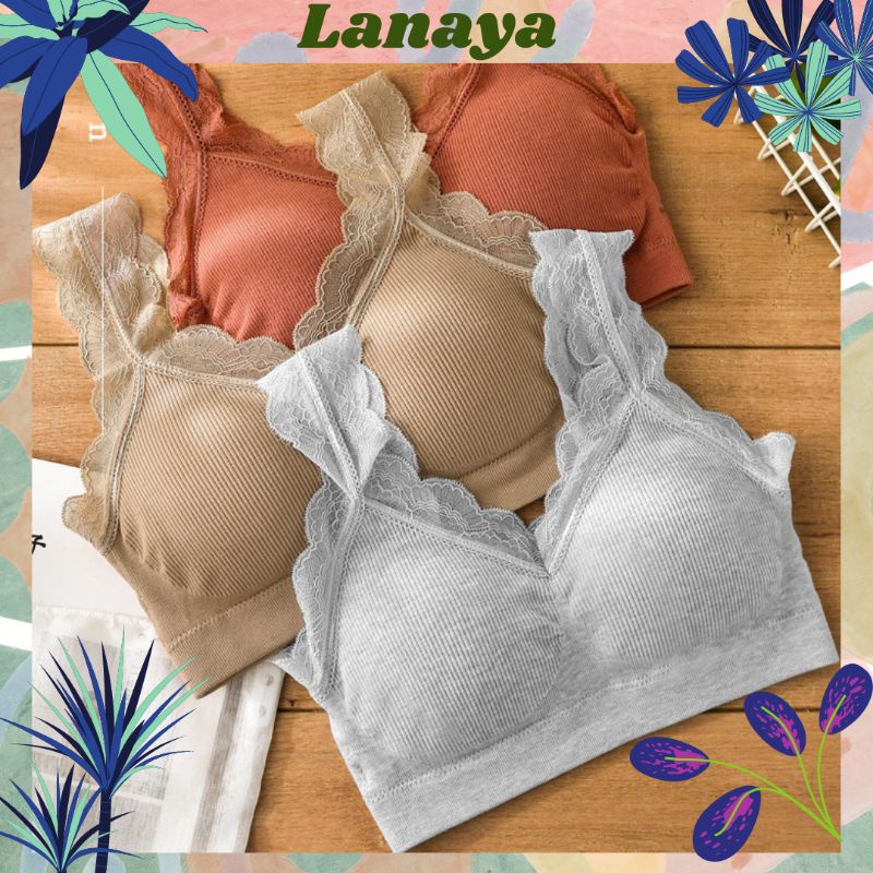 Jual Lanaya [COD] ANNA BRA SEAMLESS TANPA KAWAT SPORTBRA BH SPORT BRA  IMPORT BRALETTE BRA SEXY BH