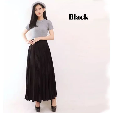 Rok Plisket Wanita Bahan Hyget Premium Lentur