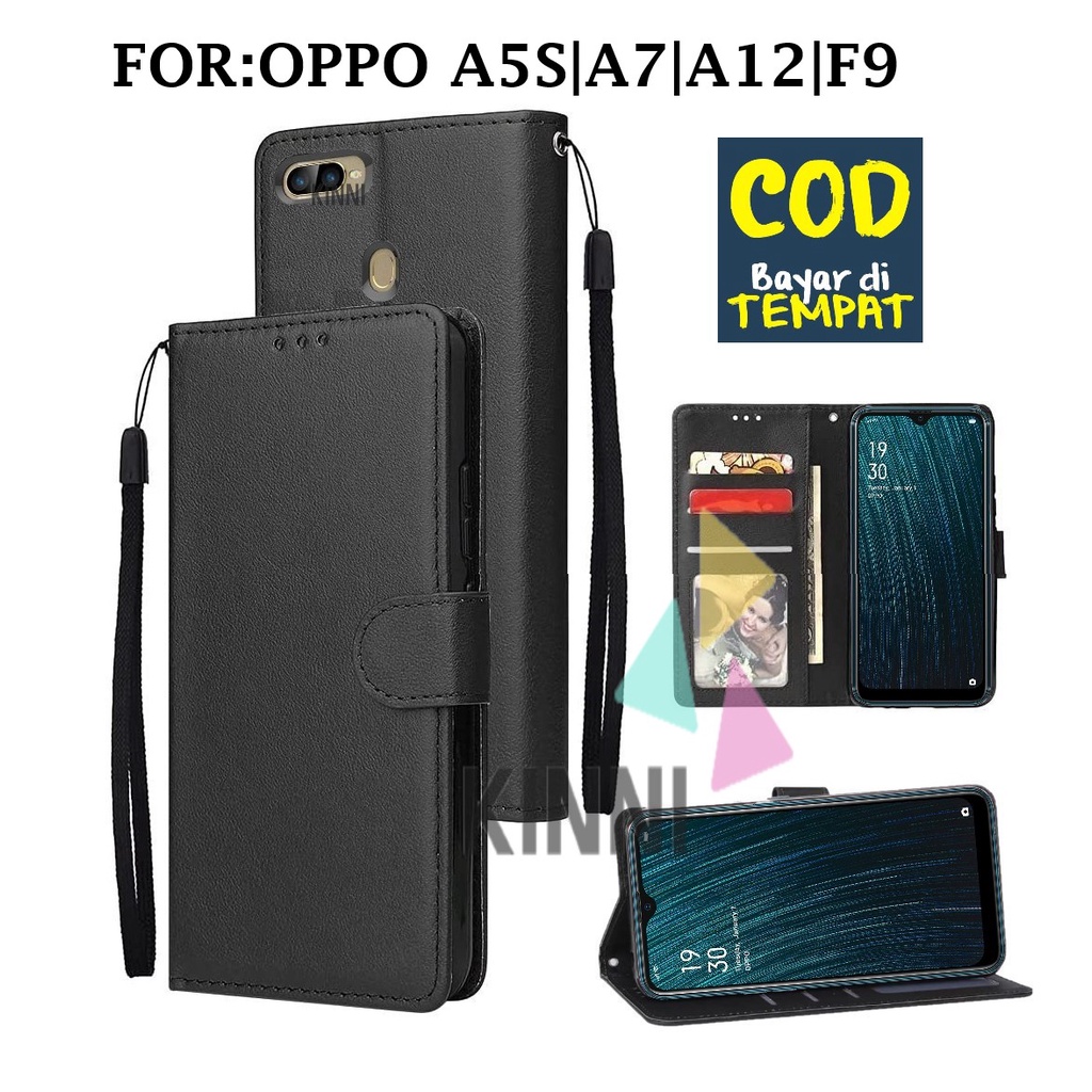 Jual Leather Flip Cover OPPO A15| OPPO A15S| OPPO A12 OPPO A5S