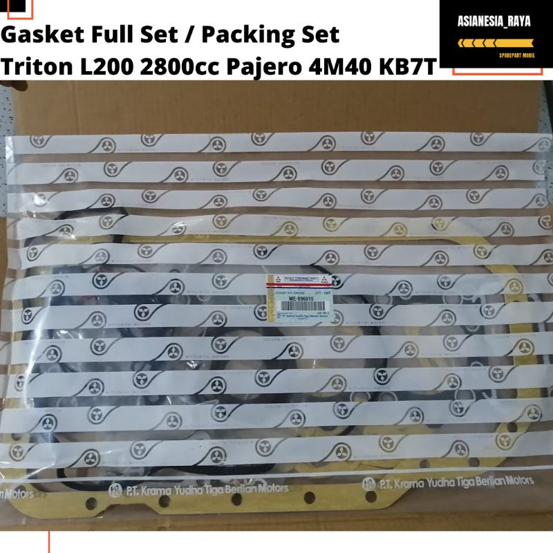 Jual Gasket Full Set / Packing Set Triton L200 2800cc Pajero 4M40 KB7T ...