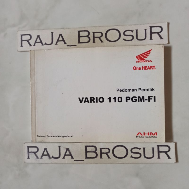 Jual Buku pedoman pemilik/Manual book Honda Vario110/Vario 110 K46 PGM