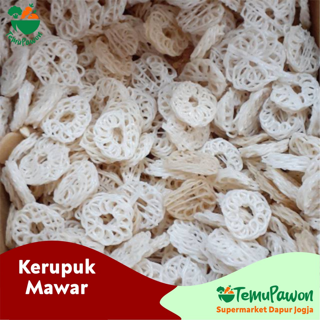 Jual Kerupuk Seblak Viral Mawar Putih And Warna Warni Mentah Per Pack