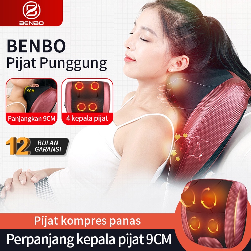 Jual Benbo Pijat Bahu Dan Tulang Belakang Leher Multifungsi Bantal Pijat Alat Pijat Punggung