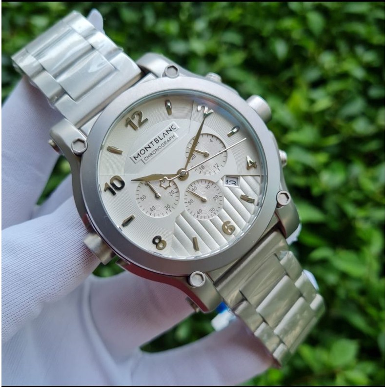 JAM TANGAN MONTBLANC PRIA JAM MONT BLANC CHRONOGRAPH RANTAI