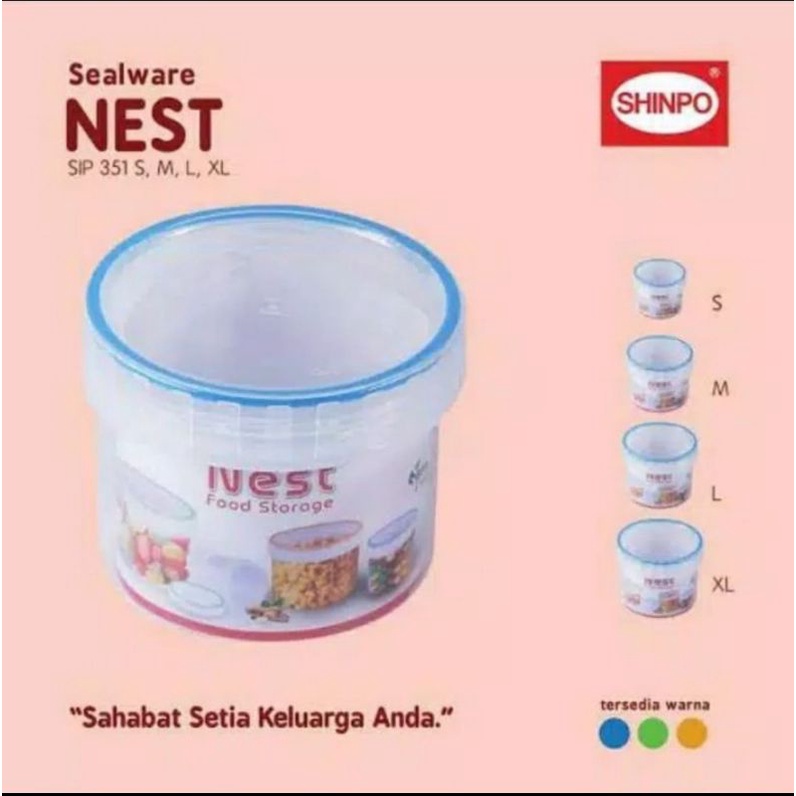Jual Nest Food Storage Toples SHINPO SIP 351 M 500ML, SIP 351 L 780 ML ...