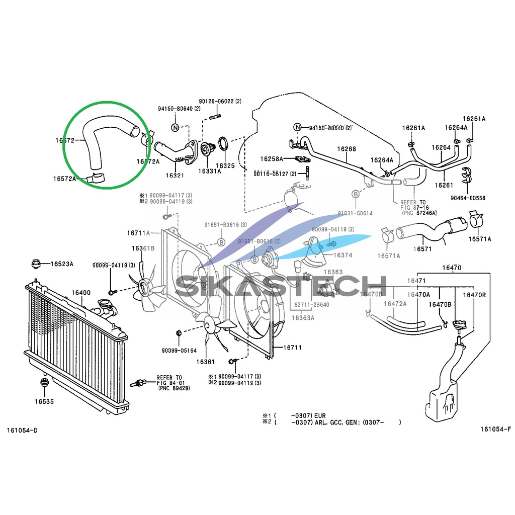Jual 16572-28030 SELANG BAWAH AIR PENDINGIN MESIN / RADIATOR WATER ...