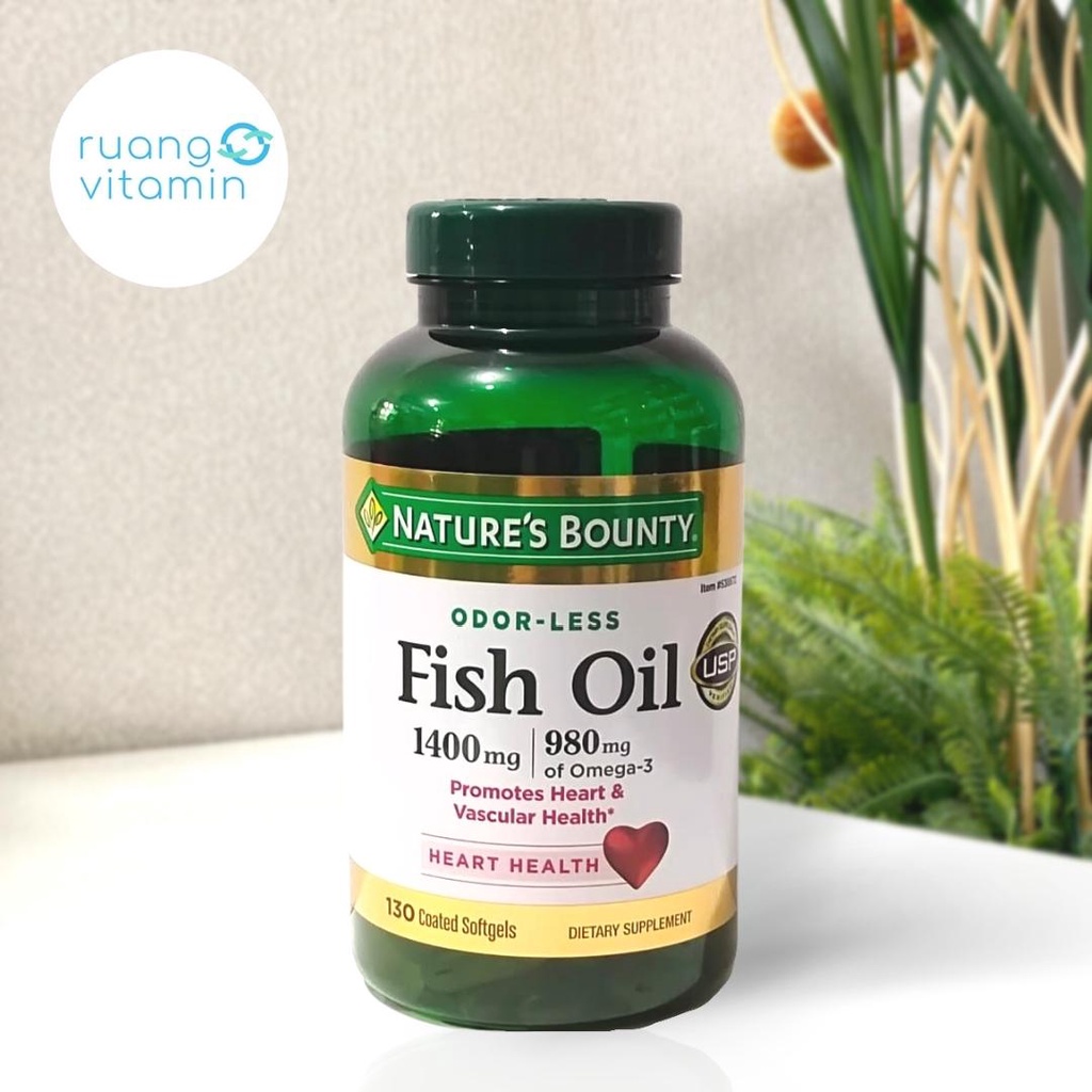 Jual Nature'S Bounty Odor-Less Fish Oil 1400Mg Omega-3 980Mg (130 ...