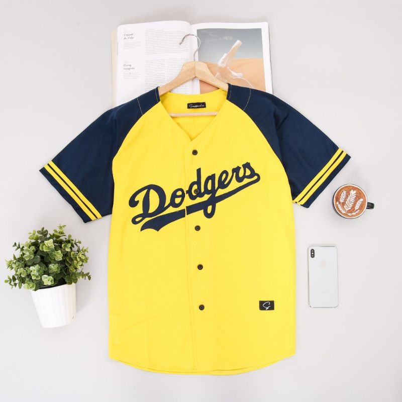 Jual BAJU BASEBALL / jersey baseball dodgers putih navy - Kota Bandung -  Jersey Baseball Id