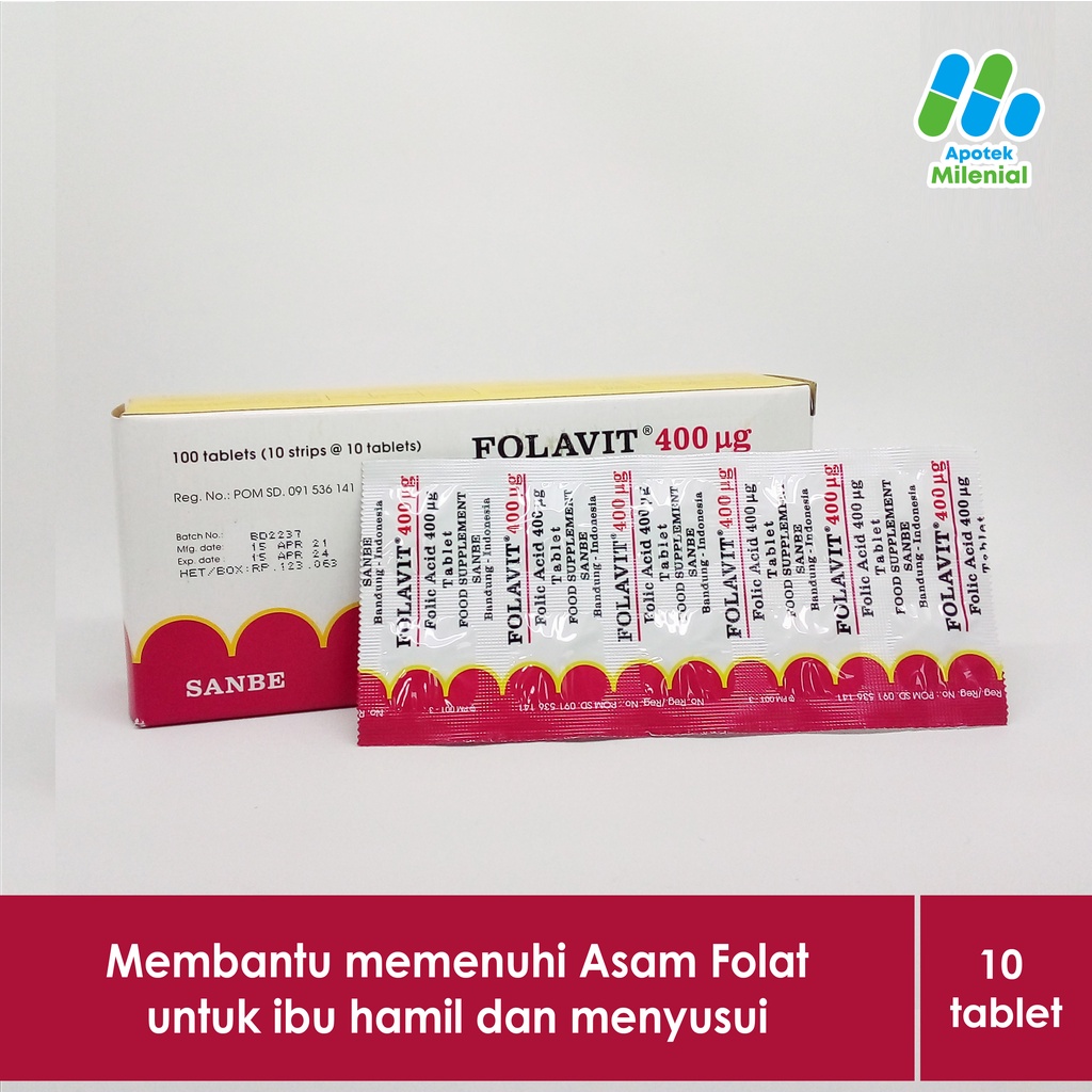 Jual Folavit 400 Mcg Harga Perstrip / Memenuhi Kebutuhan Asam Folat ...