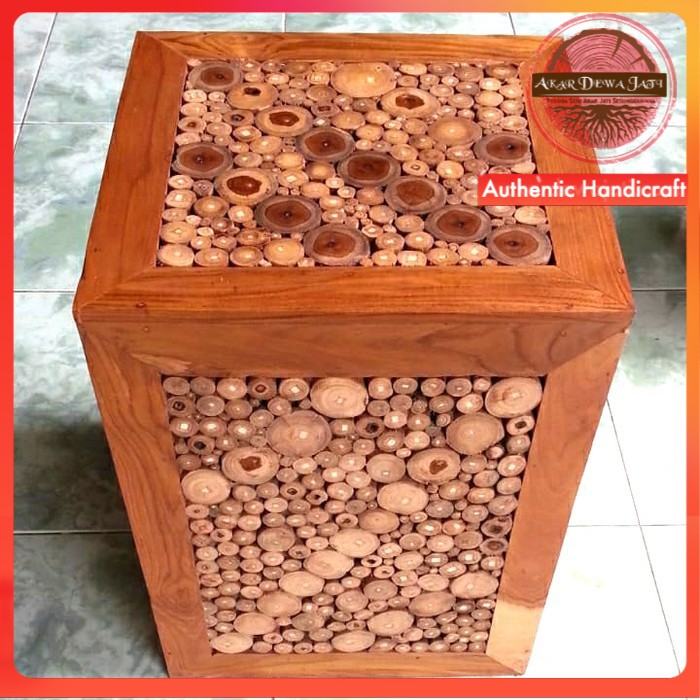 Jual Kursi / Bangku Kotak Motif Ranting Kayu Jati | Shopee Indonesia