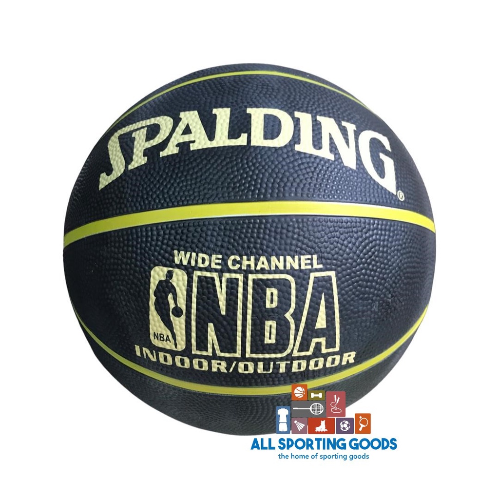 Jual Bola Basket Spalding NBA Hitam Karet Size 7 Dewasa FREE Jaring ...