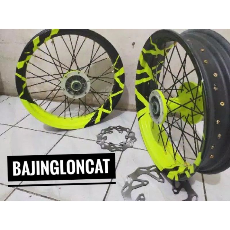 Jual Wheelset Velg Supermoto Super Moto Yamaha Wr R Pakai Tromol Ori