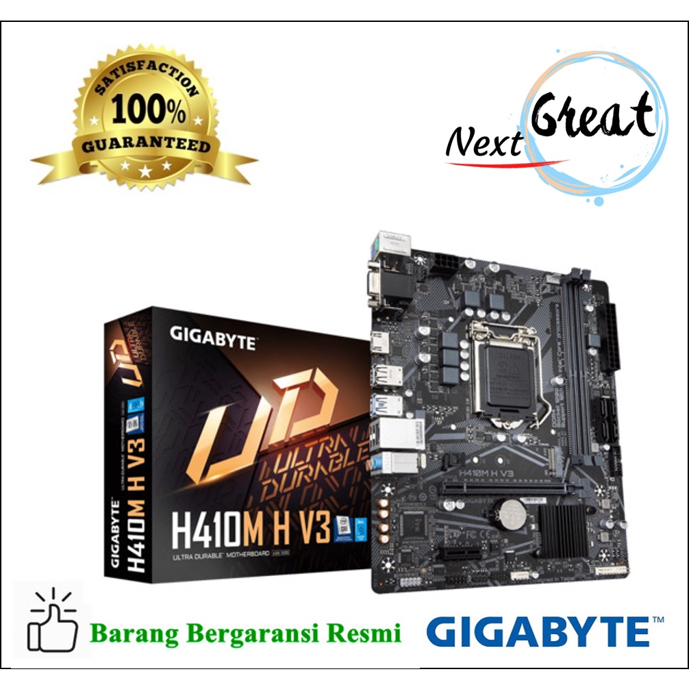 Jual Gigabyte Motherboard H410MH V3 Socket LGA1200 2 x DDR4 Micro ATX