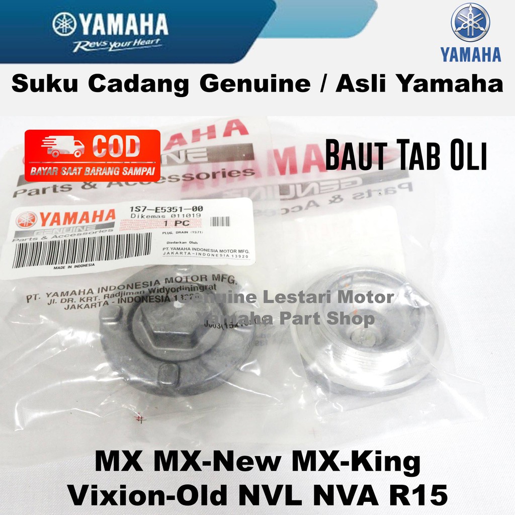 Jual Baut Tab Oli Plug Drain Bawah Motor Mx New Mx King Mxking Vixion Nvl Nva R Asli Yamaha