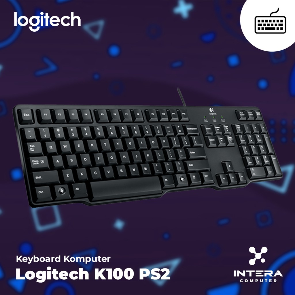 Jual Keyboard Logitech K100 PS2 - Keyboard Komputer PC Kabel Port PS2 ...