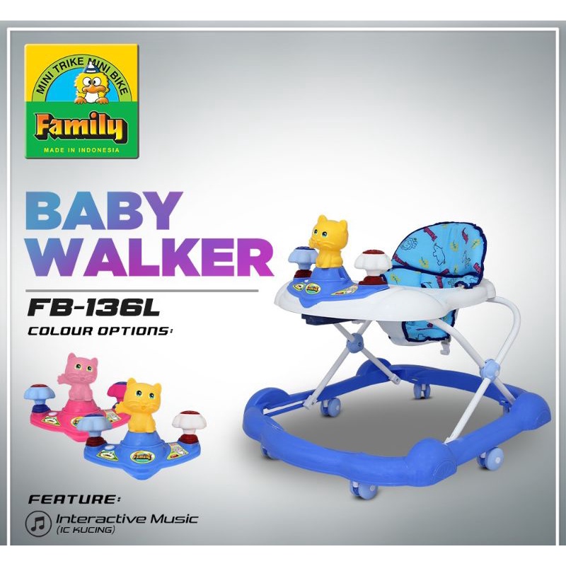 Jual KID Baby Walker FAMILY 136 Babywalker FAMILY ALAT BANTU BELAJAR JALAN ANAK FAMILY MUSIK LAMPU PROMO Shopee Indonesia