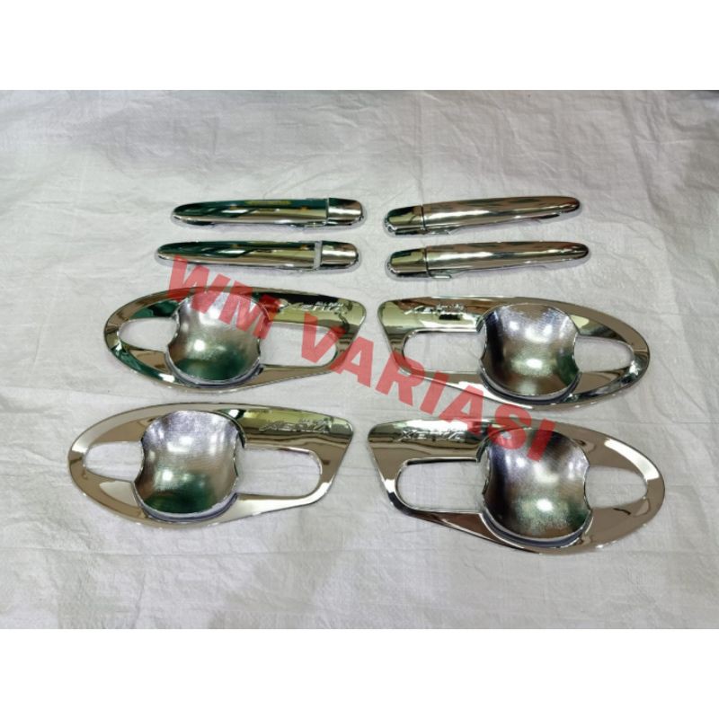 Jual Paket Cover Outer Mangkok Door Handle All New Xenia Non Keyless Chrome Standar Shopee