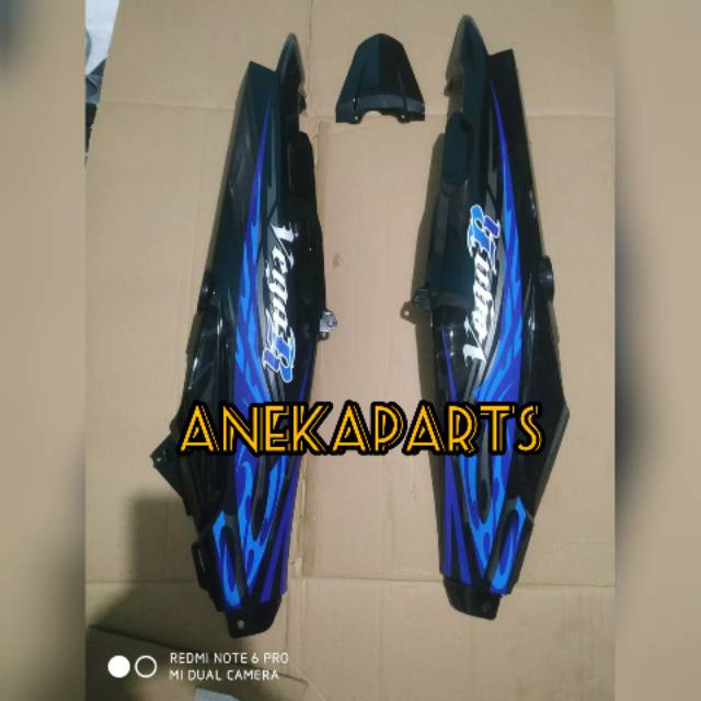 Jual Body belakang Vega r new hitam plus striping | Shopee Indonesia