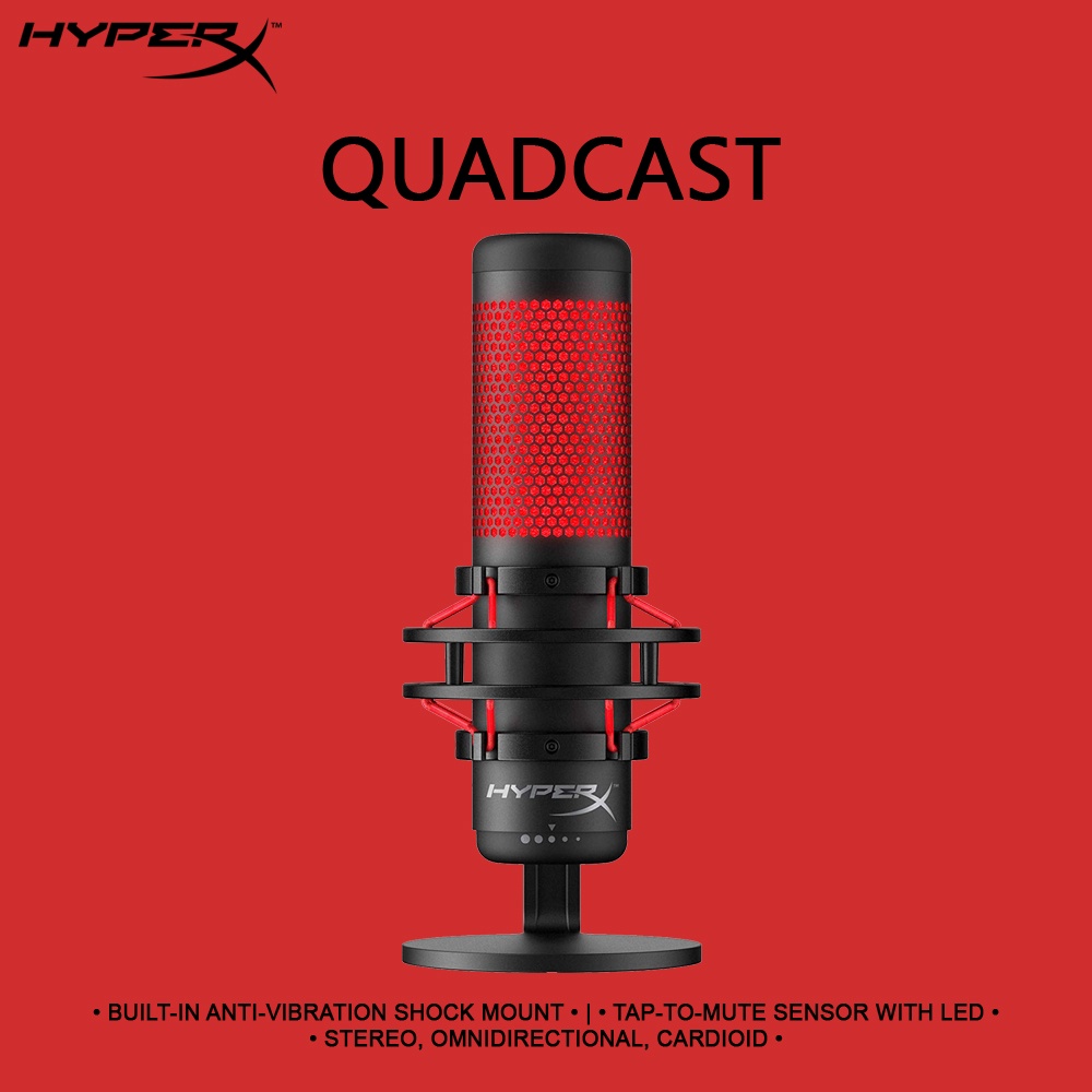 Jual HyperX Quadcast Condenser Gaming Microphone | Shopee Indonesia