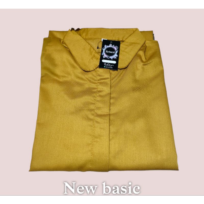 Jual kemeja basic polos toyobo kerah bulat ld 100-110cm / kemeja toyobo ...