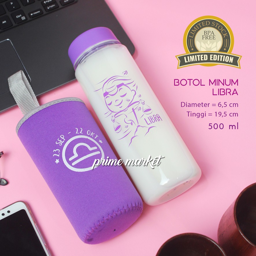 Jual Botol Minum My Bottle Murah Botol Minum Karakter My Bottle Karakter Libra Bening 9688