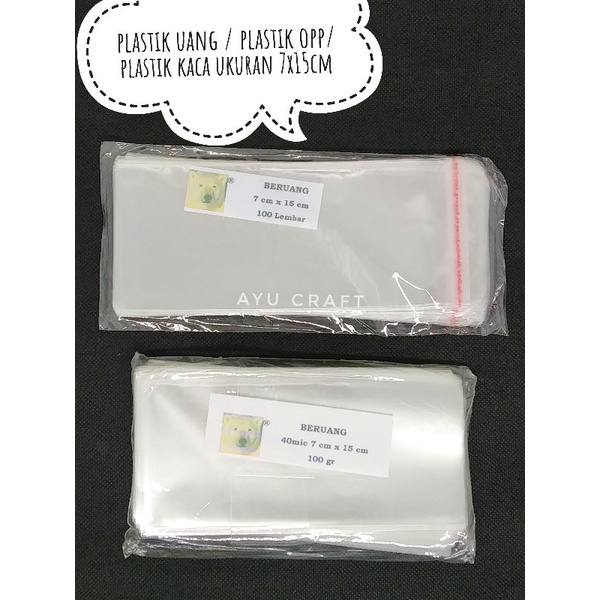 Jual Plastik Uangplastik Opp Lem Plastik Kaca Plastik Aksesoris Ukuran 7x15xm Per Pack 3140