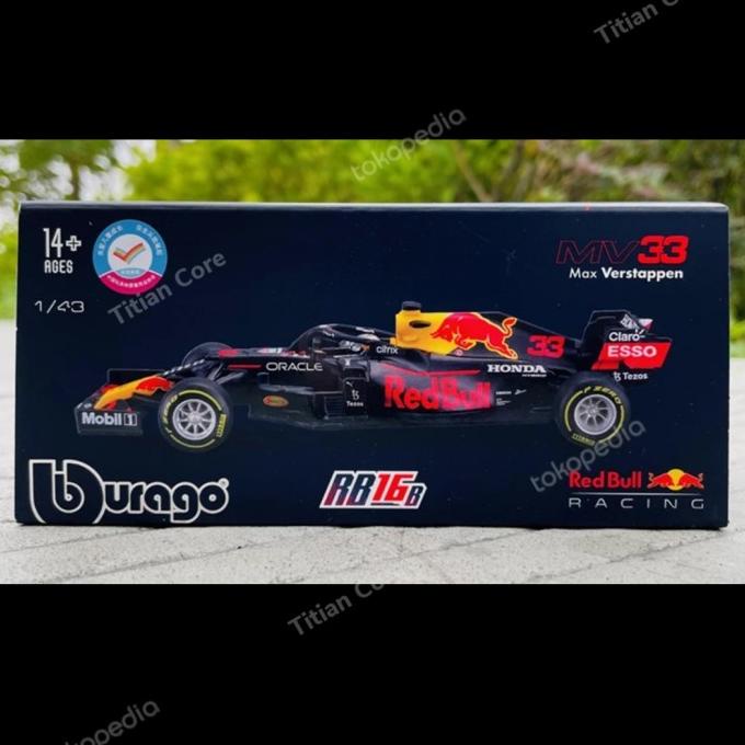 Jual Bburago Diecast Mobil Formula 1 Red Bull RB16B 2021 Arylic Edition ...