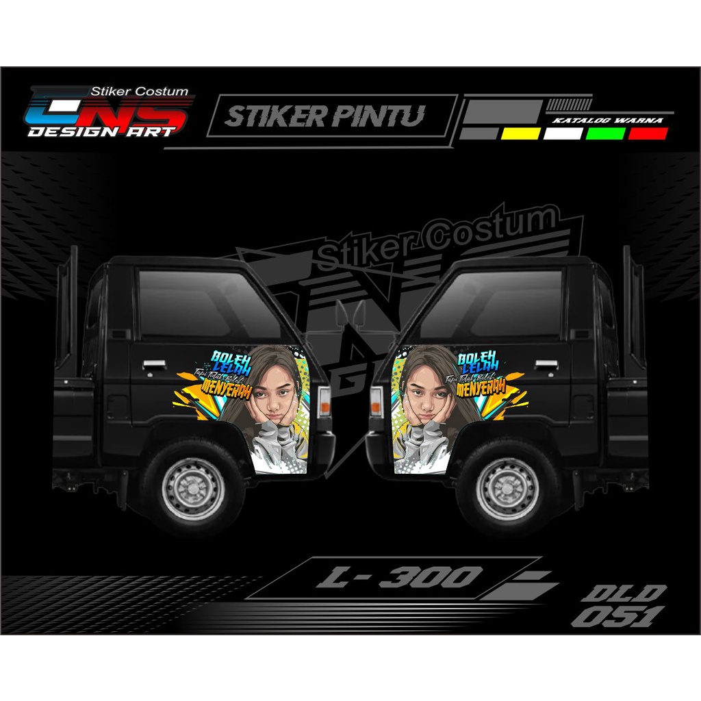 Jual Sticker Stiker Pintu Mobil Pick Up Mitsubishi L300 Sticker Stiker ...