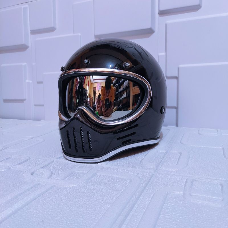 Helm Full Face Motor Custom HELM CUSTOM CAKIL M30 RETRO